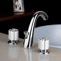 Смеситель для раковины Bongio Fleur Blanc, цвет: хром/белый фарфор