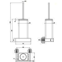Gessi iSpa Ершик для унитаза подвесной, цвет: хром/белый