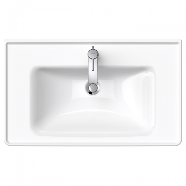 Duravit D-Neo Раковина накладная 80х48см, с переливом, с 1 отв., WonderGliss, цвет: белый