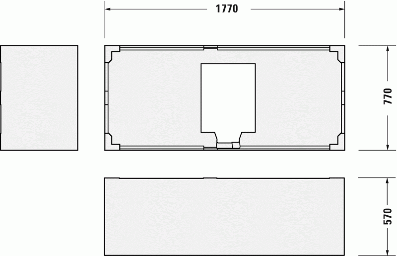 Опора из стиропора для ванны Duravit Daro, 177x77