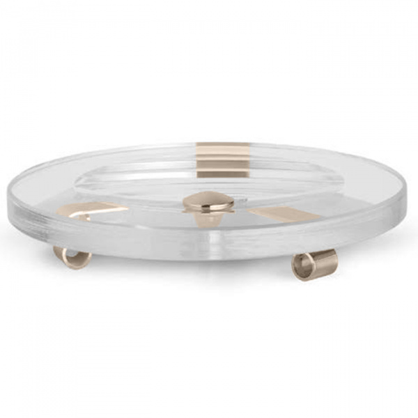 Bertocci Cinquecento Мыльница настольная, цвет: прозрачное стекло/nichel mat