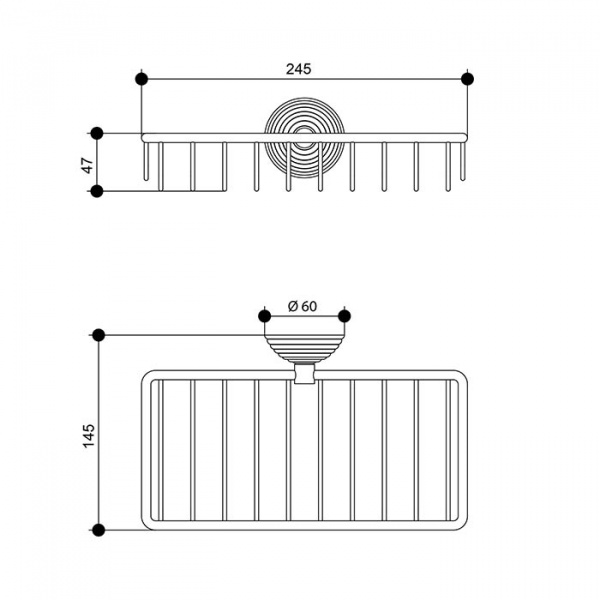Полочка подвесная Bongio Impero, цвет: золото 24к.