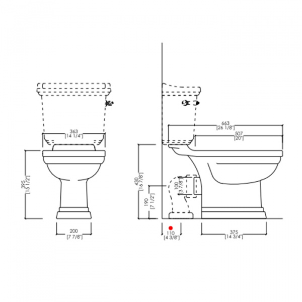 Devon&Devon Classica, Унитаз моноблок 66.3x36.3см, цвет: белый