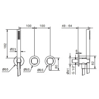 Fantini Lame Смеситель для душа, встраиваемый, цвет: хром