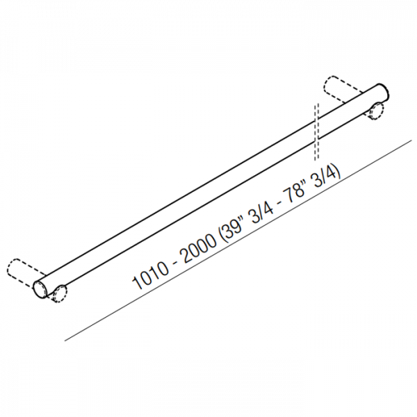 Agape Dot line Поручень, длина от 1010 до 2000мм, подвесной, цвет: натуральный дуб