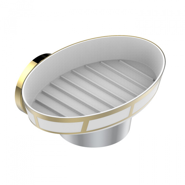 THG Bagatelle pierre noire Мыльница подвесная, золотой декор, цвет: полированное золото