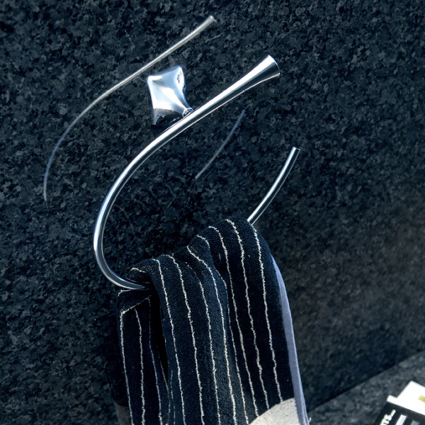 Bertocci Leger Полотенцедержатель - кольцо 24 см, подвесной, цвет: хром