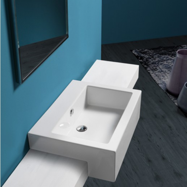 Simas Frozen Раковина 70х50 см, 1 отв., цвет: белый