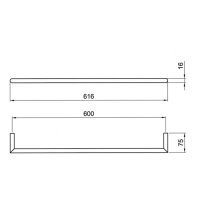 Fantini Young Полотенцедержатель 60см, подвесной, цвет: матовая натуральная сталь