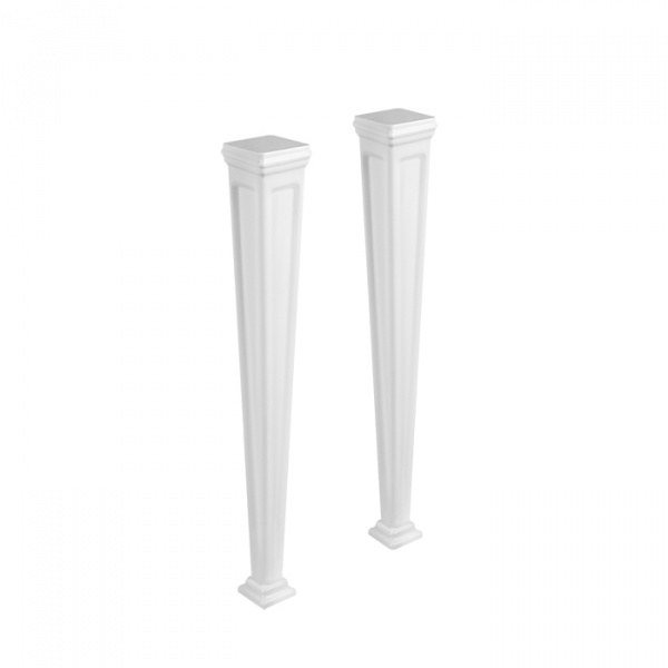 Gessi Eleganza Комплект ножек (2шт.) для установки с раковинами арт. 46813 и 46815, Cristalplant, цвет: матовый белый