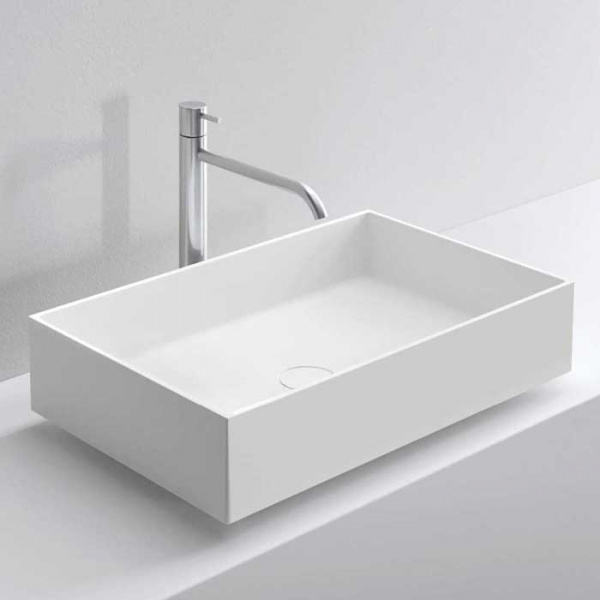 NOORTH milldue edition Раковина 63х38х12.2 см, без отв., накладная, цвет: белый