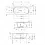 Ванна акриловая Duravit (Дуравит), 1805х95 нестандартной формы, Отдельностоящая