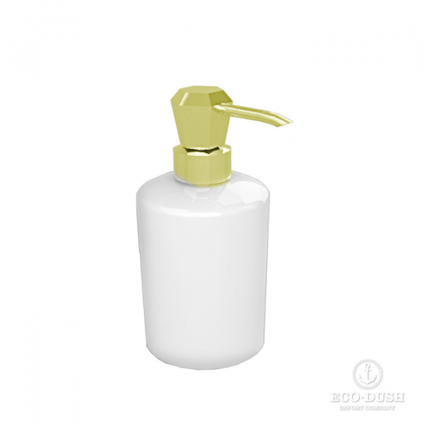 Stella Eccelsa Дозатор для мыла керамический, настольный, цвет: золото