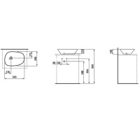 Laufen Palomba Раковина-чаша 52х38х13 см, без отв., без перелива, цвет: белый