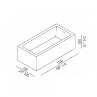 Agape Cartesio Ванна отдельностоящая 176х76х55 см