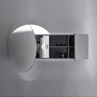 Burgbad Coco Зеркальный шкаф с подсветкой 120x70x17 см, цвет: серый