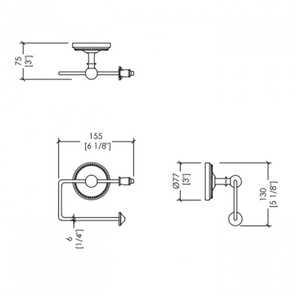 Devon&Devon Antique Georgian Держатель для тулетной бумаги, подвесной, цвет: золото