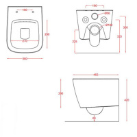 Artceram A16 MINI  Унитаз подвесной безободковый 36х45 см, цвет: белый, сиденье на выбор