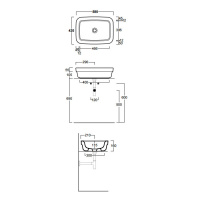 SIMAS Evolution Раковина 58х42 см, без отв., цвет: белый