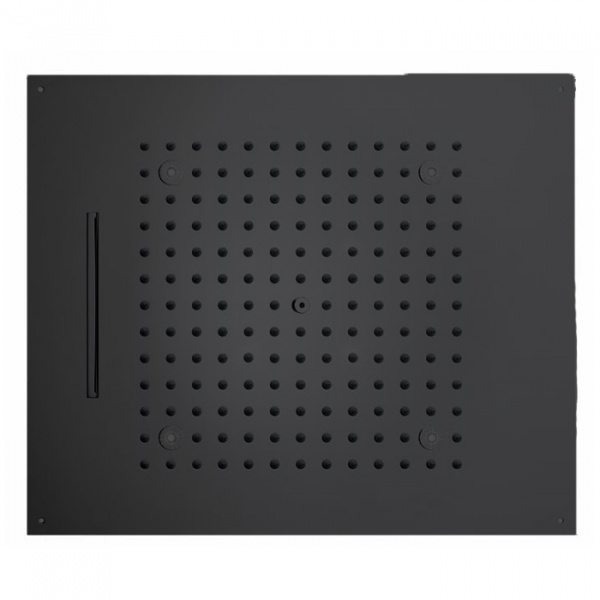 BOSSINI DREAM/2 Верхний душ 570 x 470 мм, 2 режима (дождь, каскад), с 4 LED (белый), блок питания/управления, цвет: черный матовый