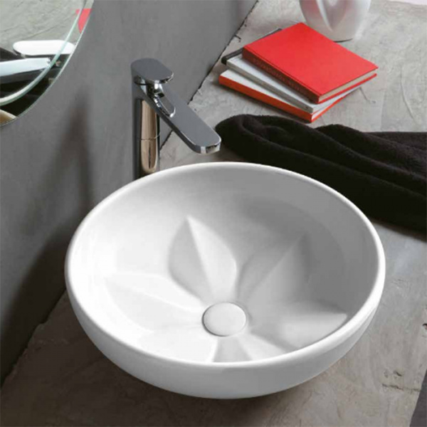 AZZURRA FLEUR Раковина 45х16 см, без отв., цвет: белый