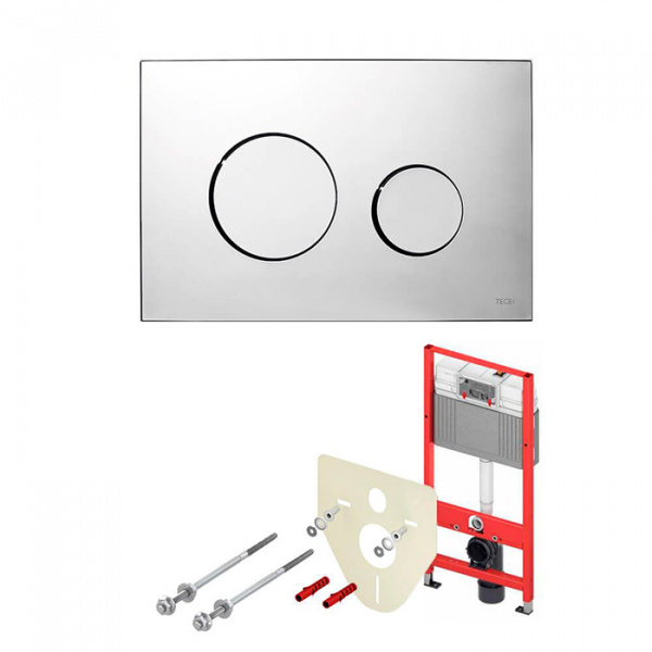 TECEbase модуль (4в1) в комплекте с панелью смыва Loop, цвет: хром
