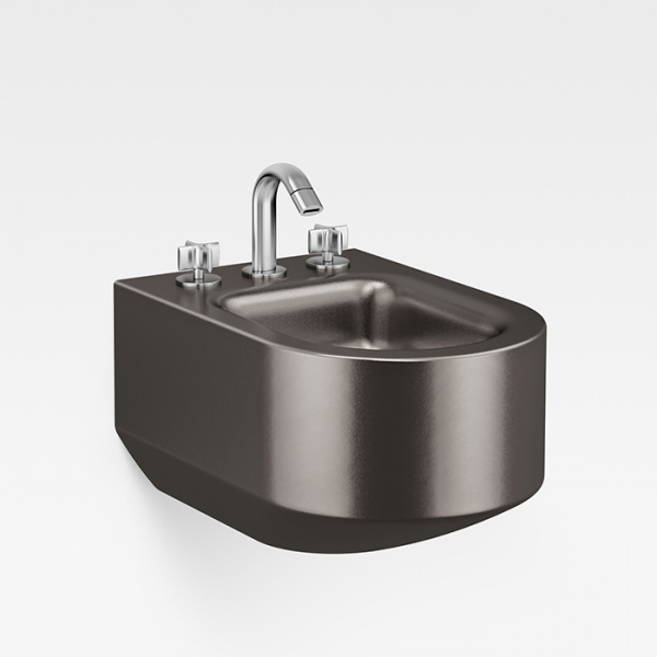 Armani Roca Baia Биде подвесное 56x38x30см с 1 отв. под смеситель, цвет: dark metallic
