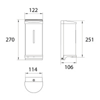EMCO System2 Дозатор жидкого мыла, подвесной, цвет: нержавеющая сталь