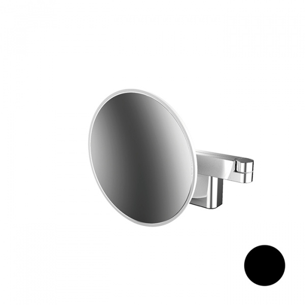 EMCO Evo Зеркало косметическое, LED, Ø209мм,  двойной, ELS, 3x кратное увеличение, подвесной, цвет: черный