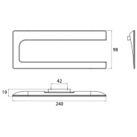 Emco Art Полотенцедержатель-кольцо 24см., подвесной, правый открытое, 240mm, цвет: хром