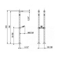 Gattoni Accessori Комплект (2 шт) "ножек" для напольной установки смесителя, цвет: бронза