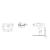 AZZURRA ELEGANCE Раковина 60х45 см, 1 отв., подвесная/накладная, цвет: carbone