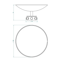 THG Mossi Мыльница металлическая, ø15см., настольная, цвет: хром/черный хрусталь
