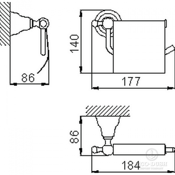 HUBER Croisette Бумагодержатель с крышкой, цвет: хром