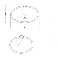 Gessi Ovale Полотенцедержатель &quotкольцо&quot 27см., подвесной, цвет: хром