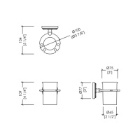 Devon&Devon Antique Georgian Стакан подвесной, цвет: хром