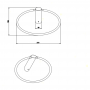 Gessi Ovale Полотенцедержатель &quotкольцо&quot 27см., подвесной, цвет: хром