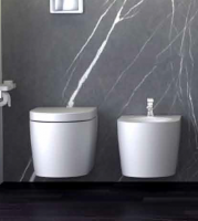 KNIEF KNIEF Pearl Унитаз подвесной безободковый 56х39см в комплекте с сиденьем микролифт, цвет: белый матовый