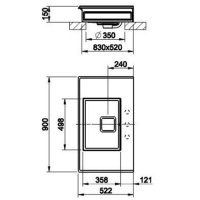 Gessi Eleganza Раковина-консоль 90х52 см, без отв., с переливом, цвет: матовый белый