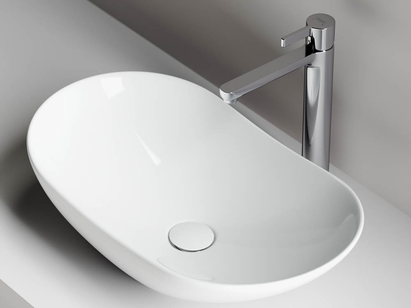 Умывальник чаша накладная овальная  Element 620*360*145мм Ceramica Nova белый CN6015