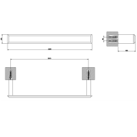 Gessi Eleganza Полотенцедержатель 30см, подвесной, цвет: хром