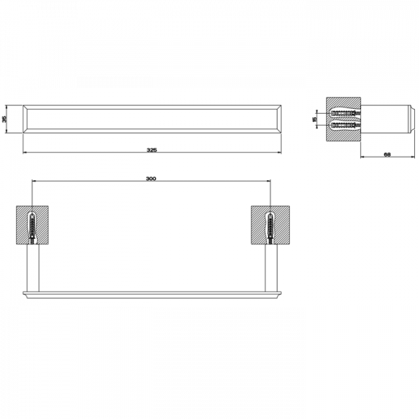 Gessi Eleganza Полотенцедержатель 30см, подвесной, цвет: хром