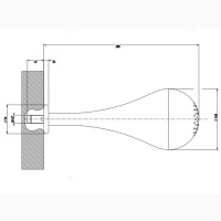 Gessi Goccia Верхний душ для потолочного крепления каплевидной формы, h=387мм, цвет: хром