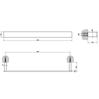 Gessi iSpa Полотенцедержатель 45см, подвесной, цвет: хром