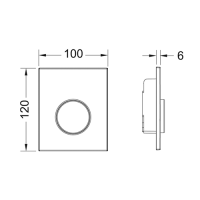TECEloop Urinal Панель смыва, клавиша хром глянцевый