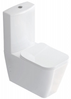 a-Quattro Унитаз моноблок напольный 650*360*900 мм без ободка (гориз. слив, в компл. бачок с механизмом смыва, сиденье Ultra Slim с плавным опусканием)