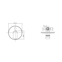 AZZURRA LINEA Смеситель встраиваемый на 2 источника D=145мм, хром