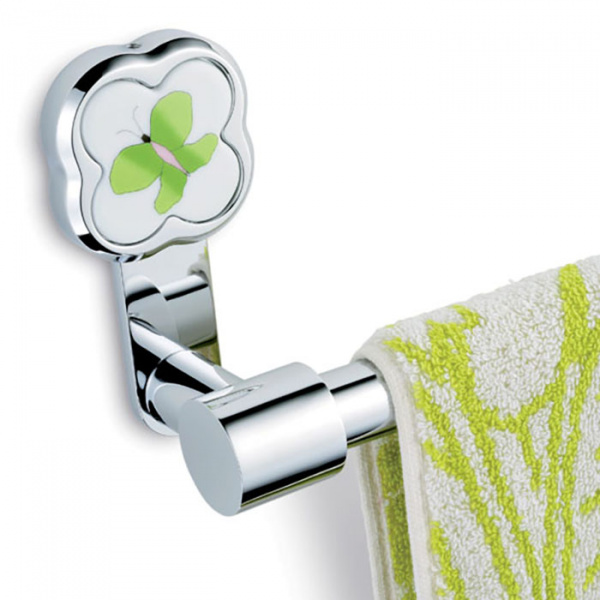 THG CAPUCINE VERT DECOR PLATINE Полотенцедержатель 30см., декор зеленый, цвет: хром