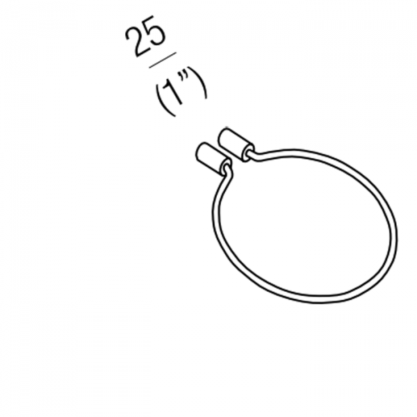 Agape Bucatini Полотенцедержатель кольцо, большое, подвесной, цвет: хром