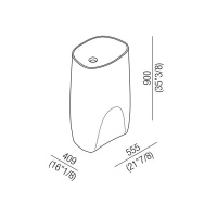 Agape Ottocento Раковина 55х49х90 см, без отв., напольная, цвет: белый